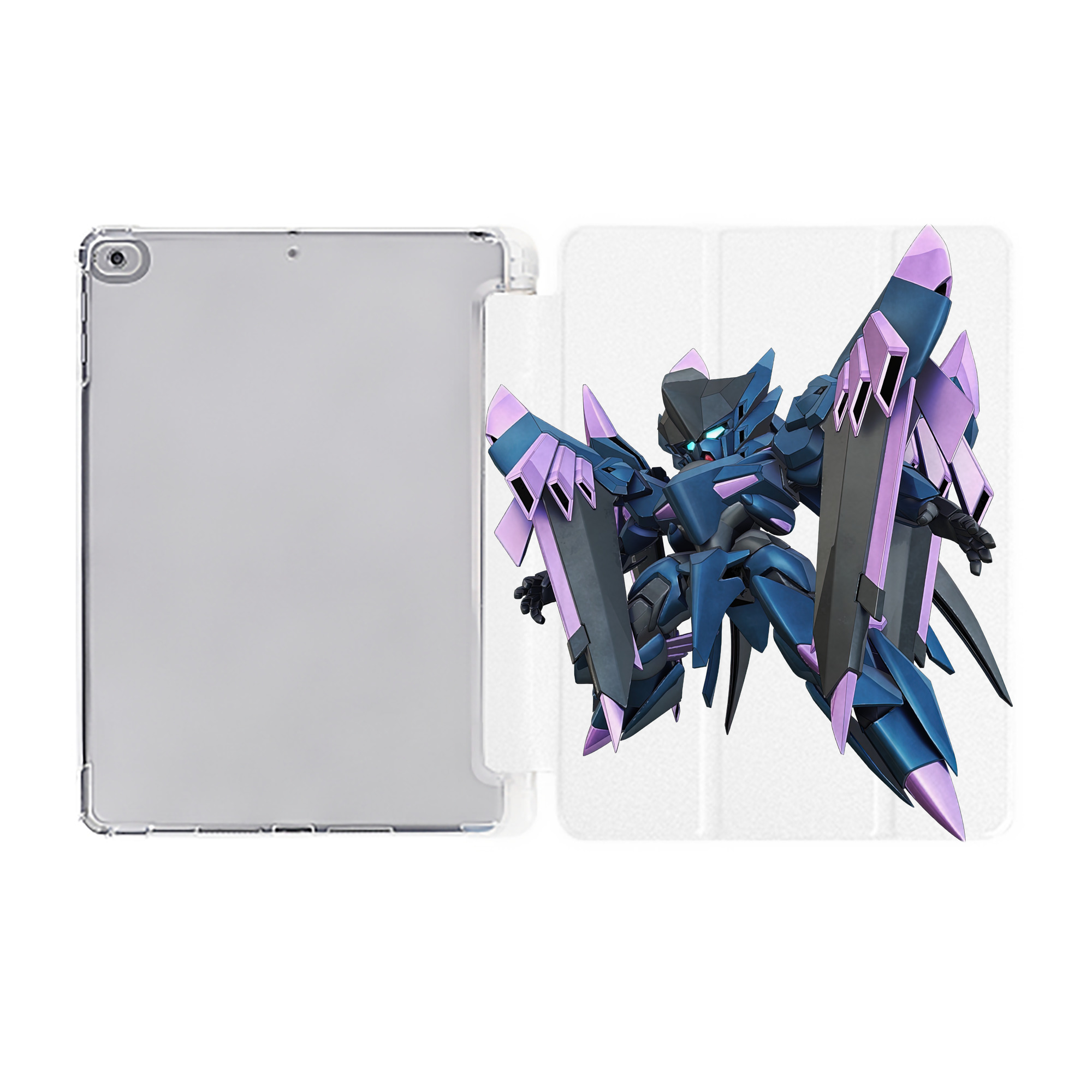 （画像用） 機動戦士ガンダム Mobile Suit Gundam IPad ケース ペン収納付き 三つ折りスタンド PUレザー×シリコン 対応機種9.5/10.5/10.9インチ